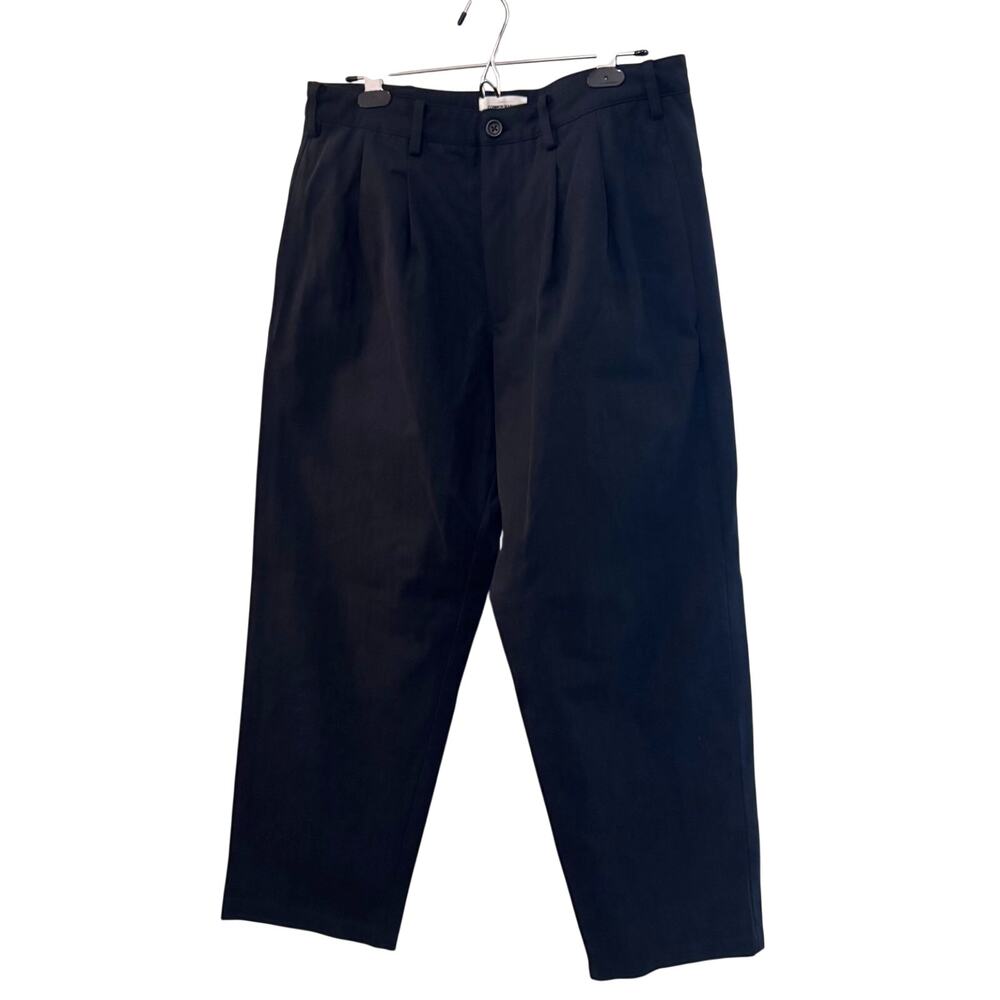 Common Market Pleated Pants Double Pleated Trousers – Black
